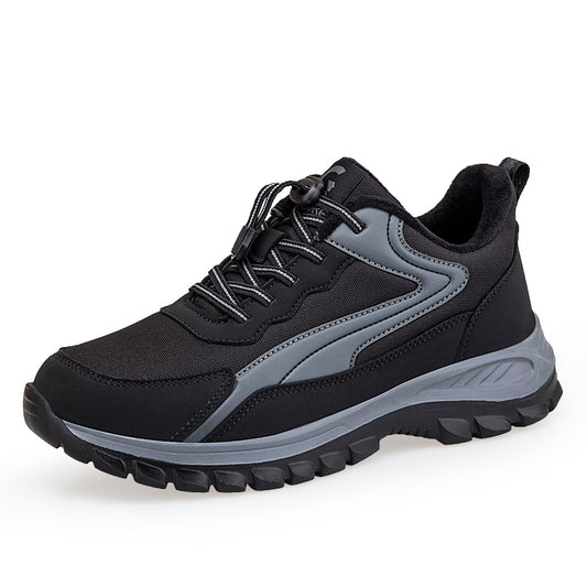 Old man shoes men sports middle-aged and elderly walking shoes plus velvet warm large size old Beijing cloth shoes dad cotton shoes