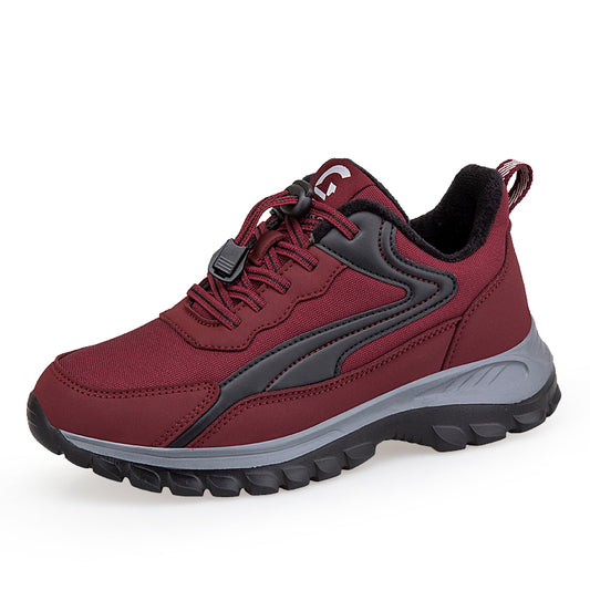 Old man shoes men sports middle-aged and elderly walking shoes plus velvet warm large size old Beijing cloth shoes dad cotton shoes